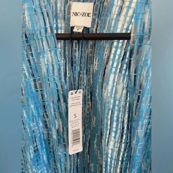 Nic & Zoe Women’s Melody Open Cropped Cardigan Sweater Linen Nylon Viscose S NWT - Picture 5 of 11